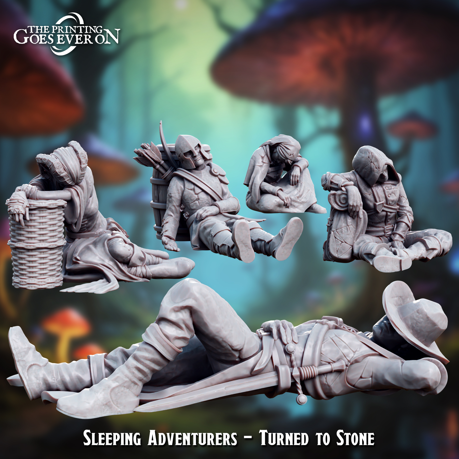Adventurers Turned into Stone - Presupported